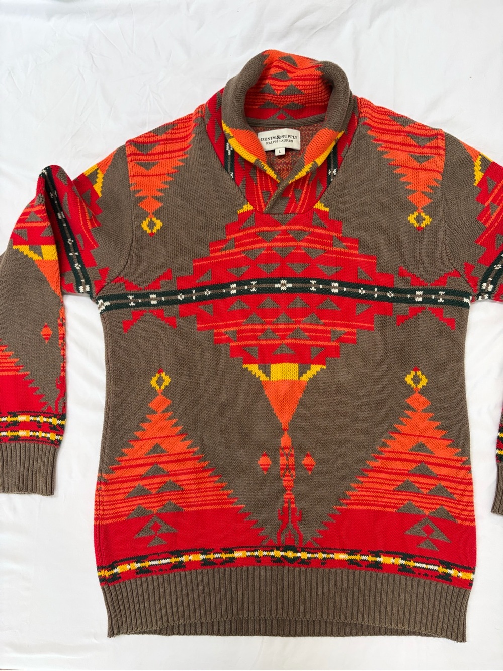 Denim & Supply Ralph Lauren Southwestern Cotton Sweater Men’s L
